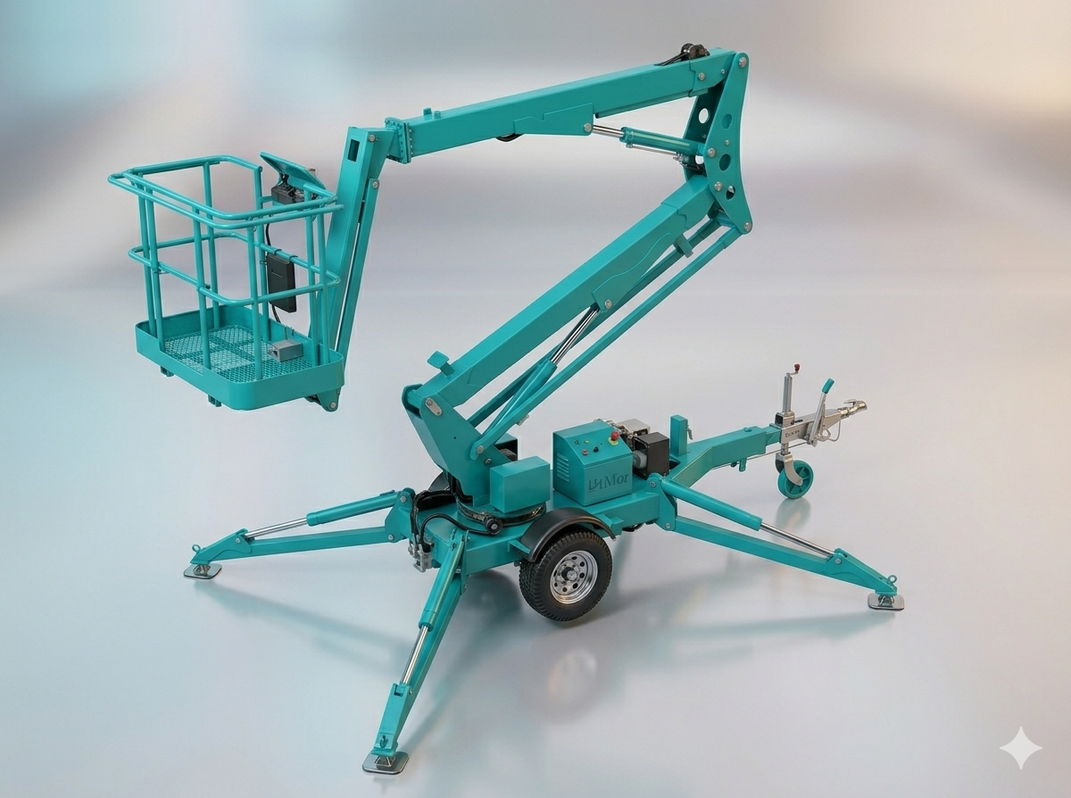 Platformă de lucru la înălțime electrică tractabilă HBL-10 - Image 2